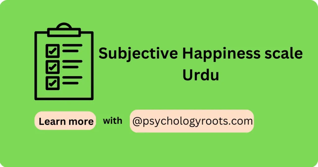 Subjective Happiness scale Urdu