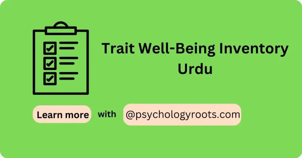 Trait Well-Being Inventory Urdu