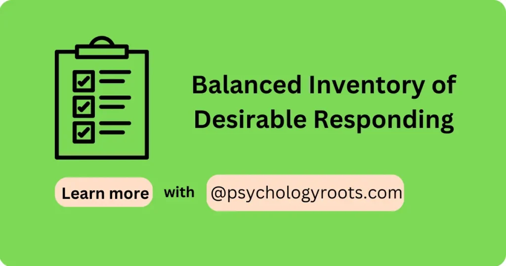 Balanced Inventory of Desirable Responding