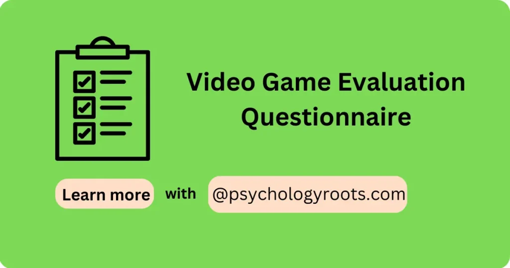 Video Game Evaluation Questionnaire