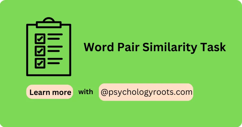 Word Pair Similarity Task