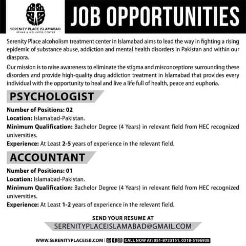 Psychologist Jobs in Serenity Place June 2021