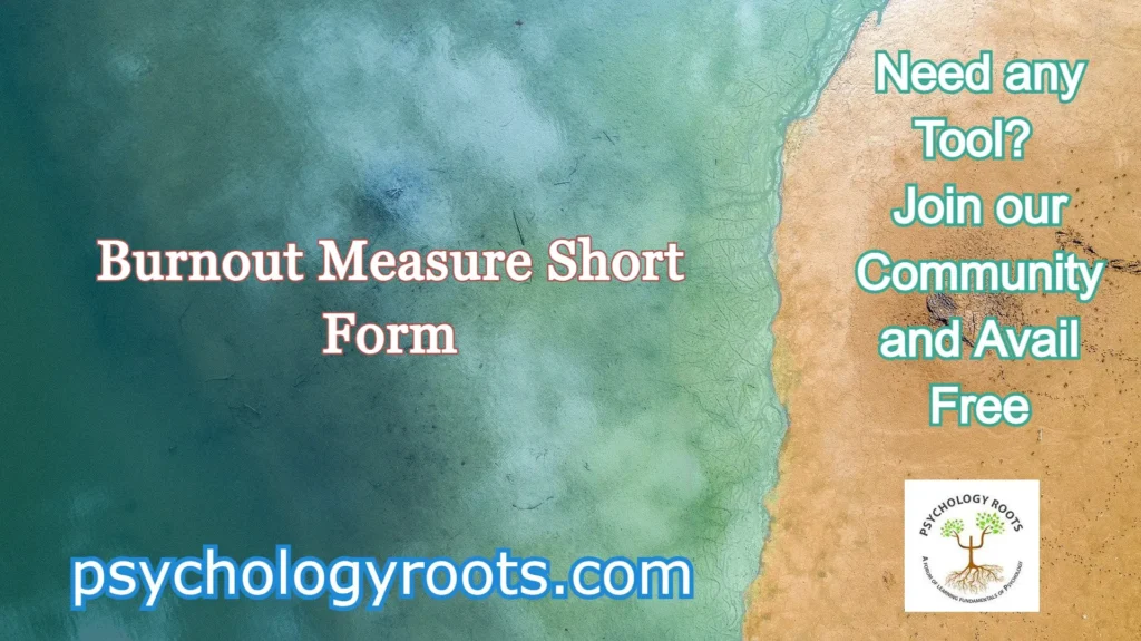 Burnout Measure Short Form