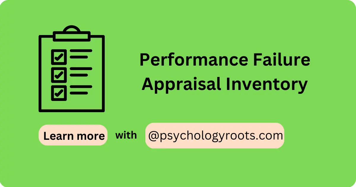 Performance Failure Appraisal Inventory