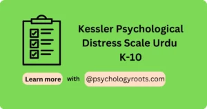 Kessler Psychological Distress Scale Urdu K-10