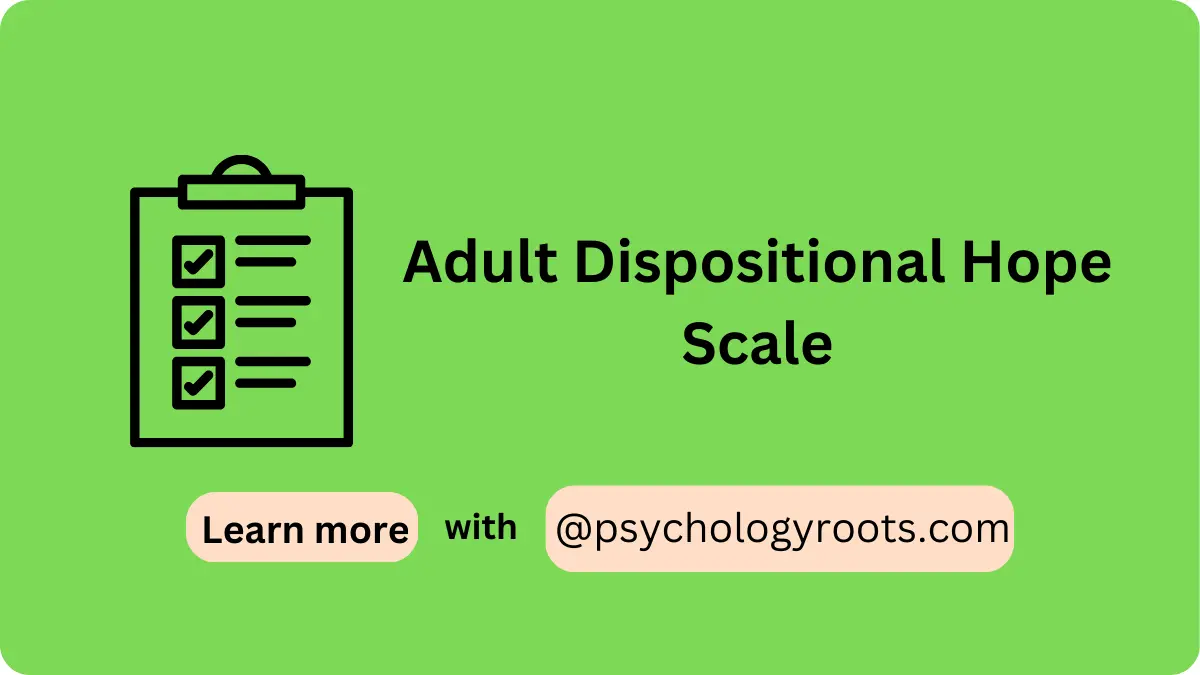 Adult Dispositional Hope Scale