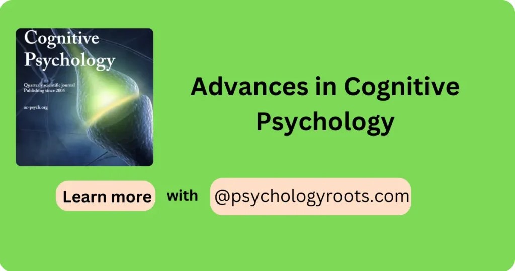Advances in Cognitive Psychology