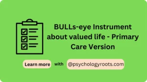 BULLs-eye Instrument about valued life - Primary Care Version