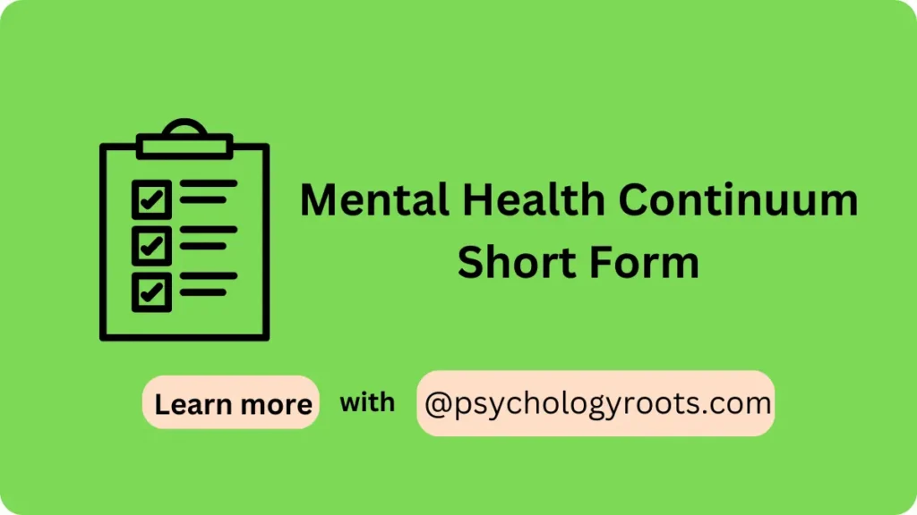 Mental Health Continuum Short Form