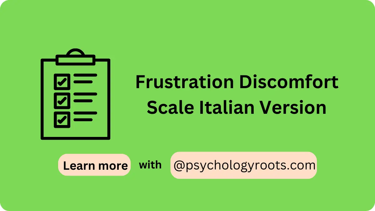 Frustration Discomfort Scale Italian Version