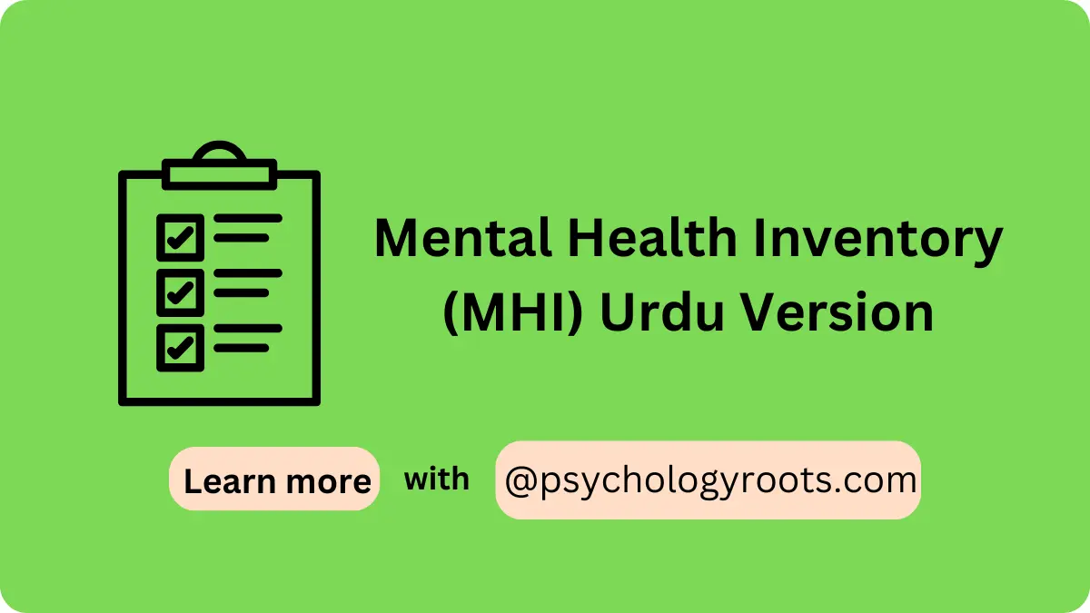 Mental Health Inventory (MHI) Urdu Version