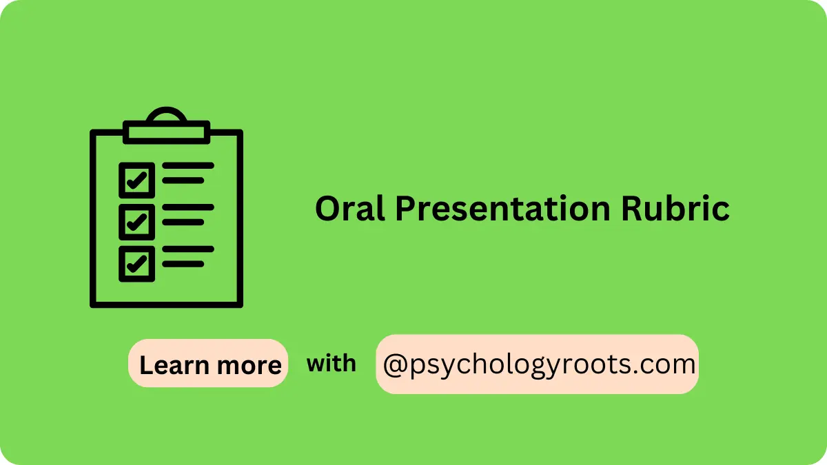 Oral Presentation Rubric