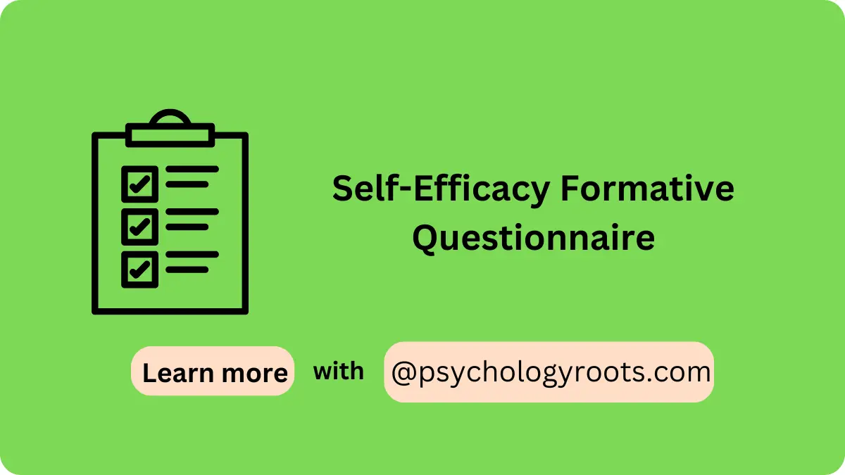 Self-Efficacy Formative Questionnaire