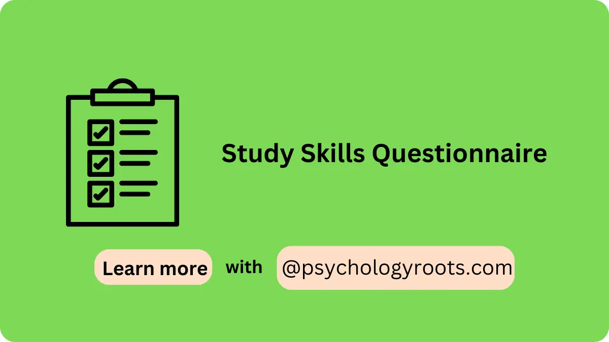 Study Skills Questionnaire