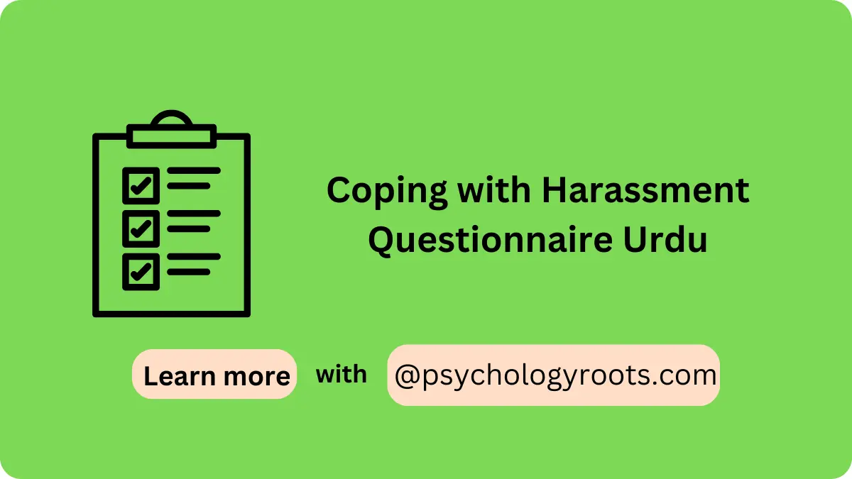Coping with Harassment Questionnaire Urdu
