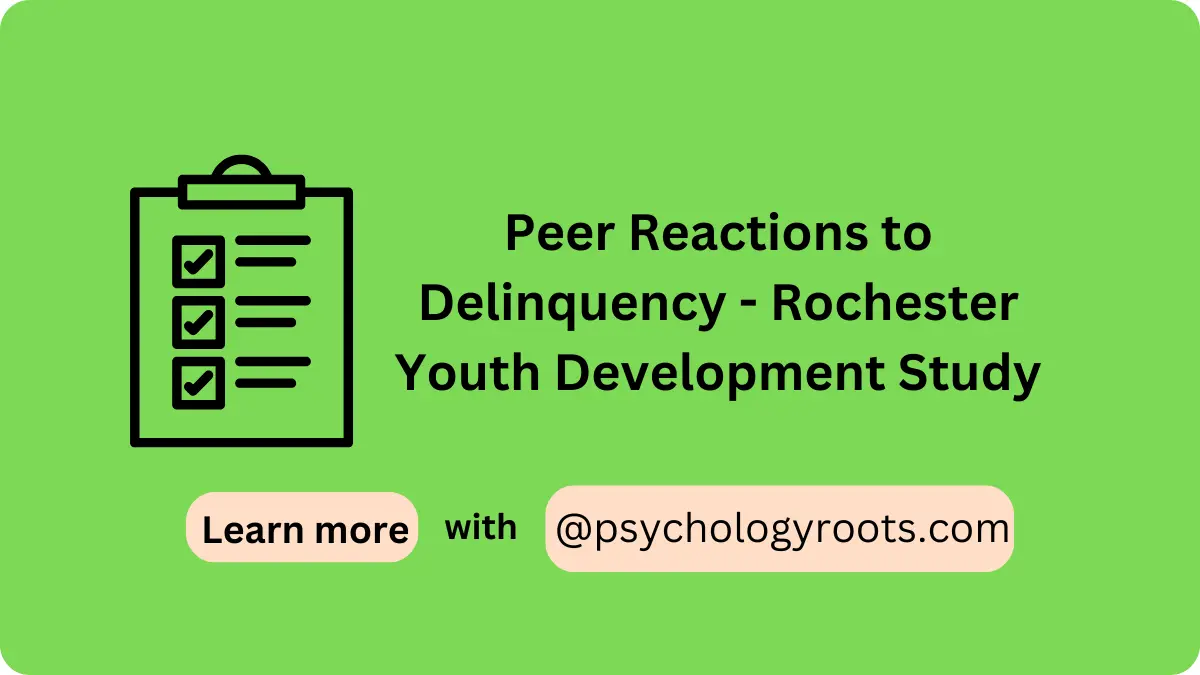 Peer Reactions to Delinquency - Rochester Youth Development Study