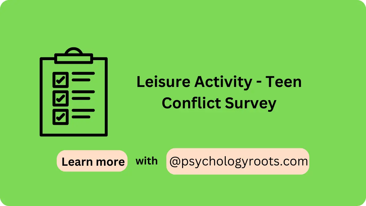 Leisure Activity - Teen Conflict Survey