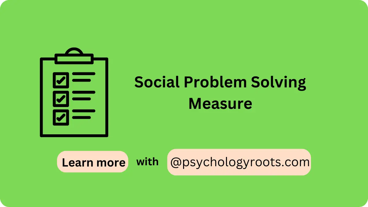 Social Problem Solving Measure