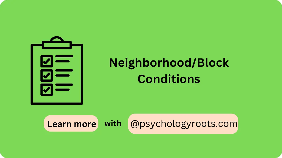 Neighborhood/Block Conditions