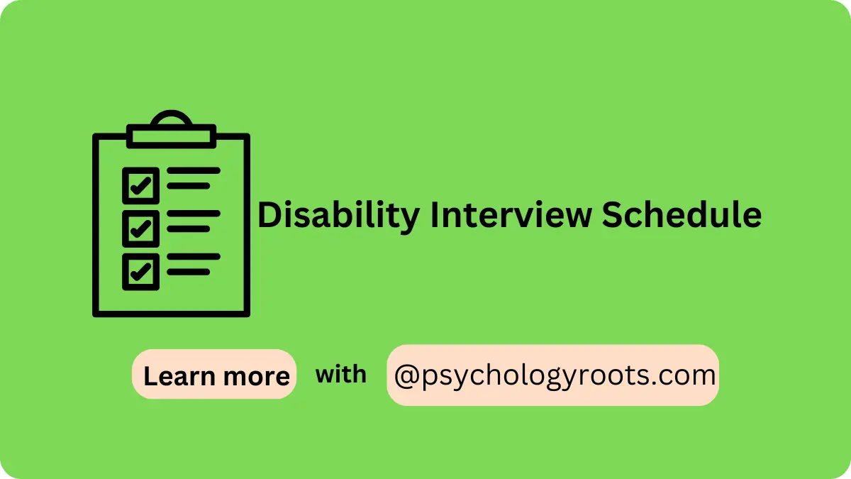 Disability Interview Schedule
