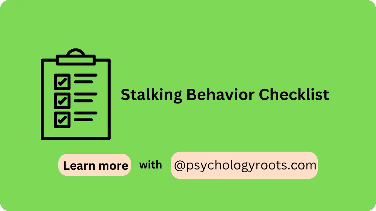 Stalking Behavior Checklist