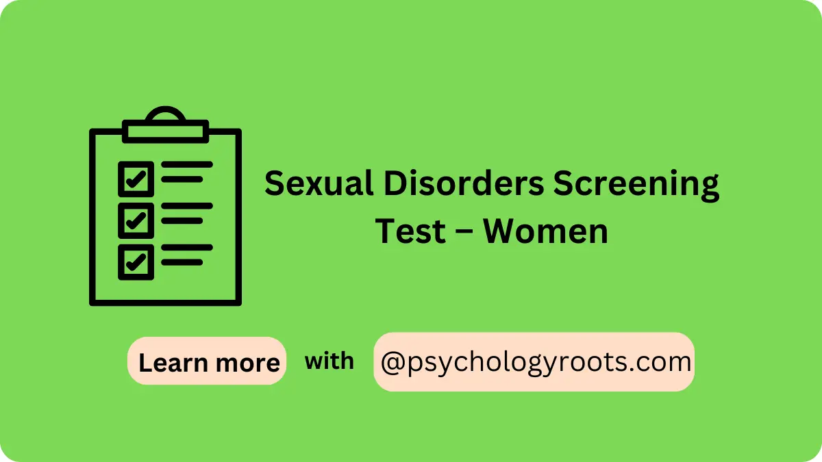 Sexual Disorders Screening Test – Women