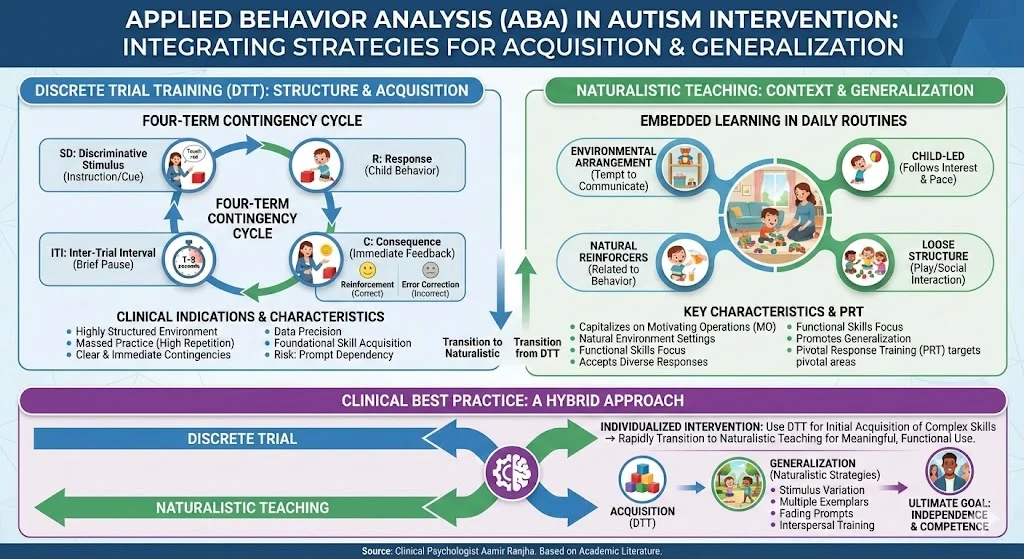 ABA Therapy Guide Integrating DTT and Naturalistic Teaching for Autism