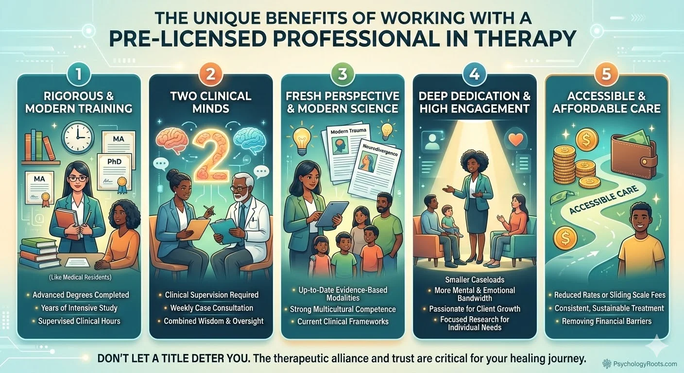 Benefits of Working With a Pre-Licensed Professional in Therapy