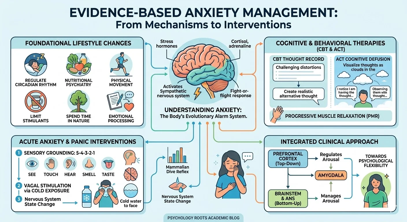 Evidence-Based Anxiety Interventions CBT, ACT & Grounding