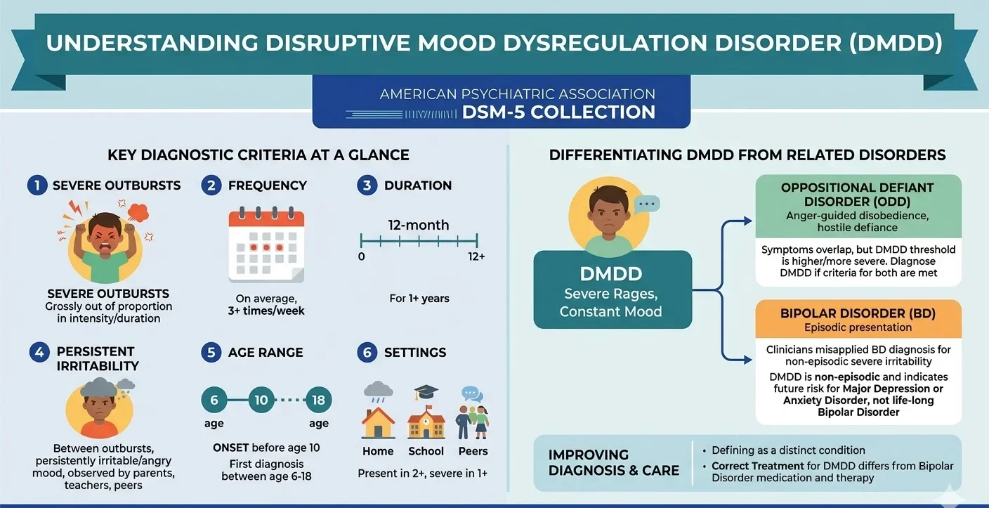 Understanding Disruptive Mood Dysregulation Disorder Diagnostic Criteria and Clinical Implications in DSM-5